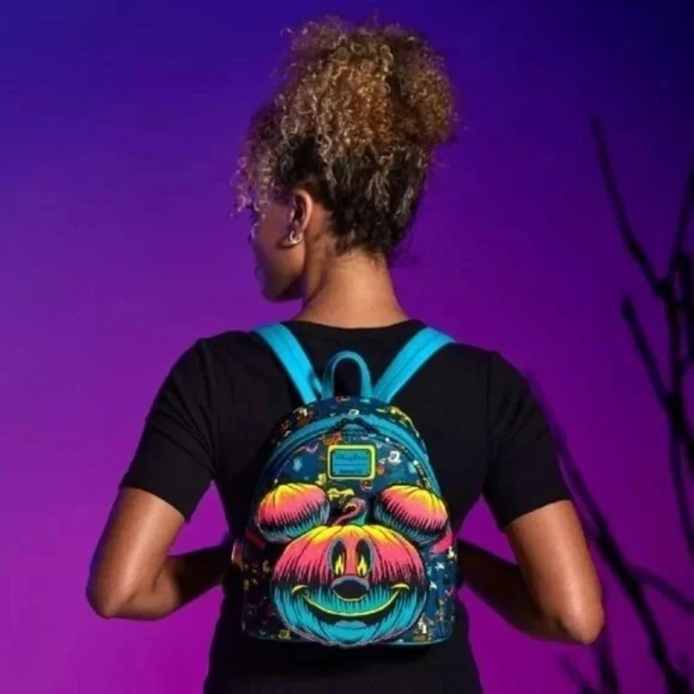 Loungefly Disney Mickey Mouse Halloween Glow in the Dark Mini Backpack